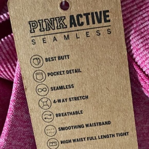 NWT Victoria's Secret Pink Active Seamless High Waist Tight Medium - Picture 4 of 5